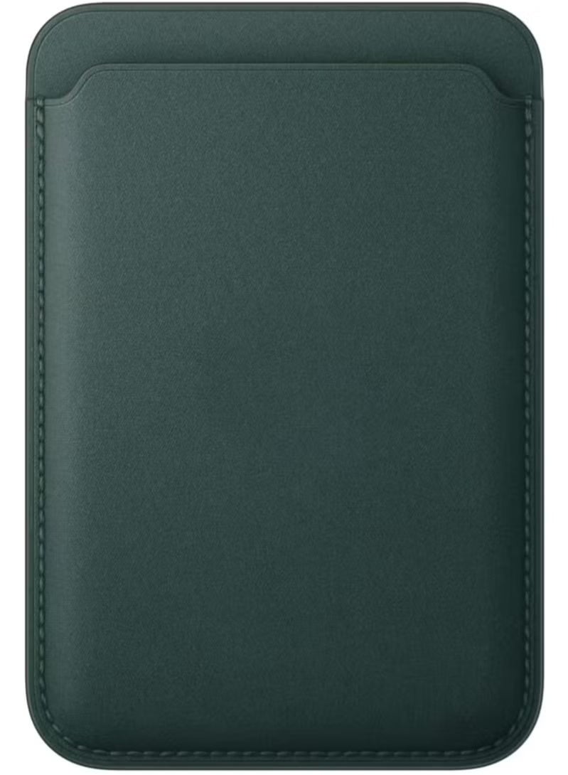 محفظة MagSafe المغناطيسية لحفظ البطاقات لهواتف iPhone 13 و14 و15 و16 و17 - حافظة هاتف رفيعة، لون أخضر داكن - Image 1